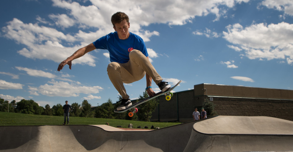 Skateboarder Catching Air