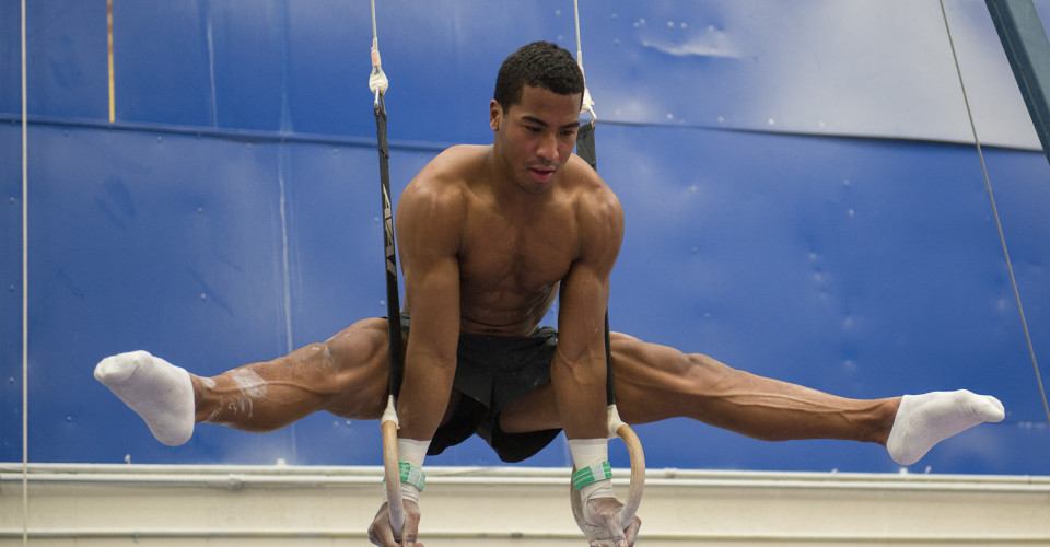 Olympic Gymnast on Rings